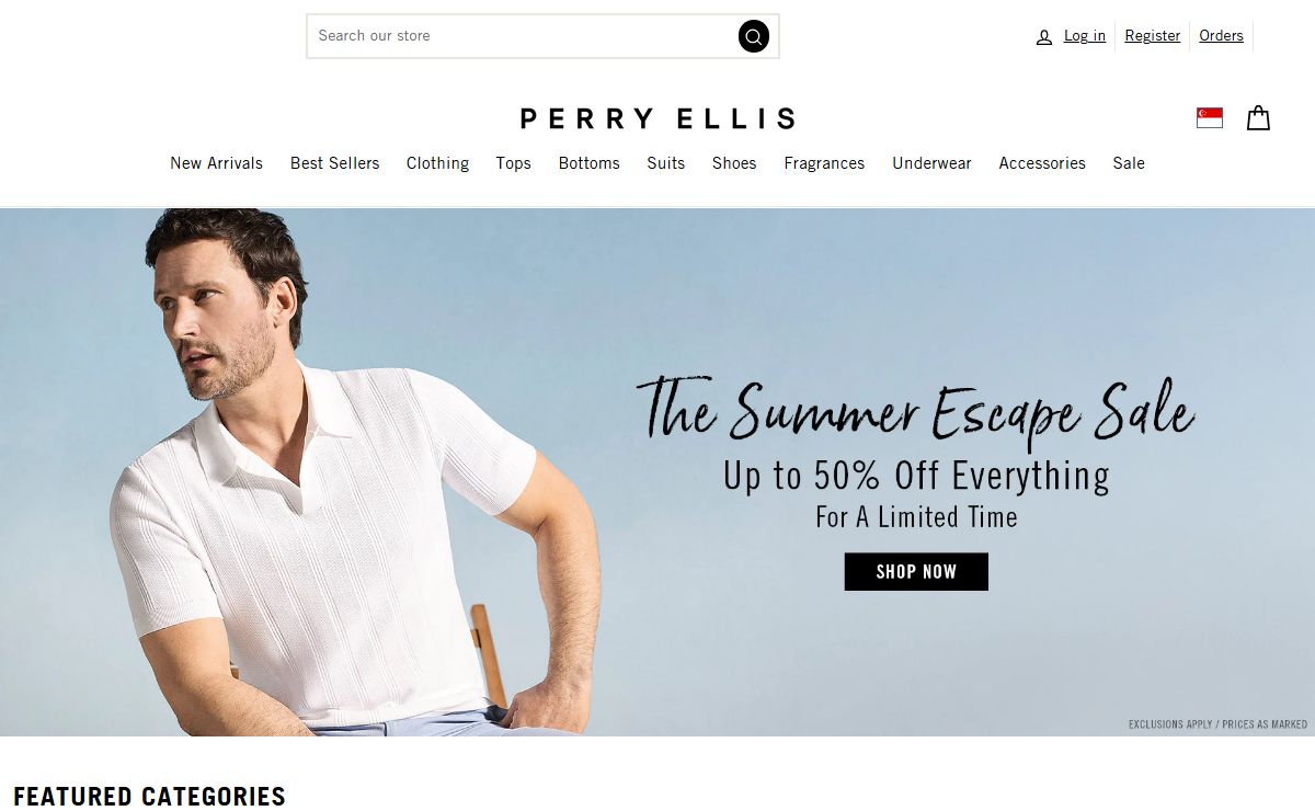 Perry Ellis Online Store for Men | Official Site