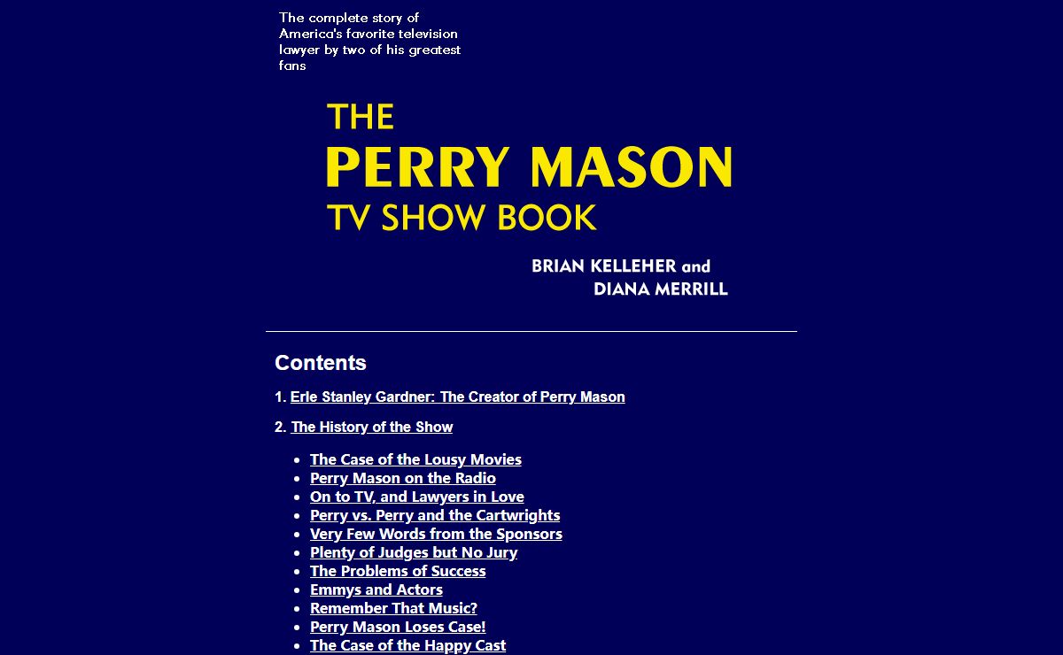 The Perry Mason TV Show Book