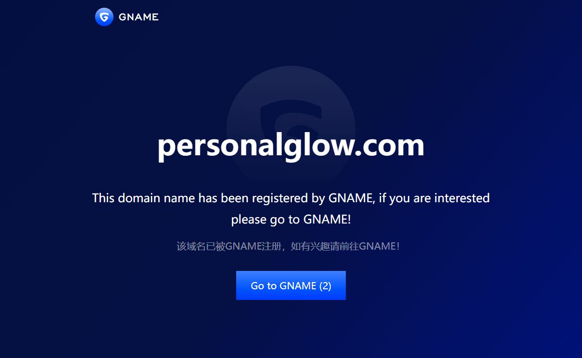 personalglow.com has been registered by GNAME!