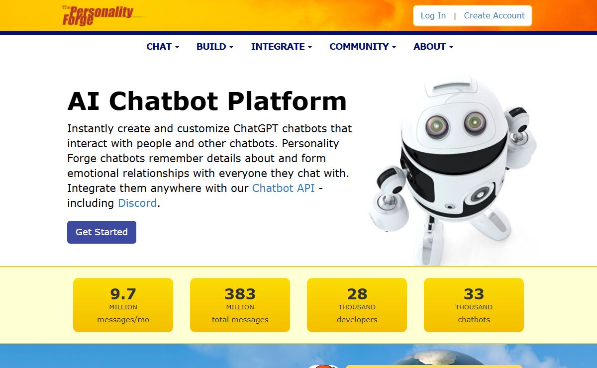 Personality Forge AI Chatbot Platform - Build Chatbots