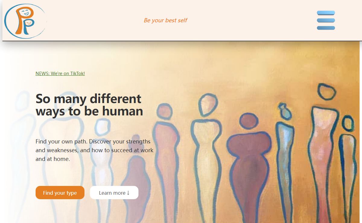 PersonalityPage — Be your best self