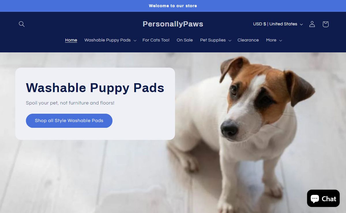 www.PersonallyPaws.com - Washable Reusable Puppy Pee Pee Potty Pads