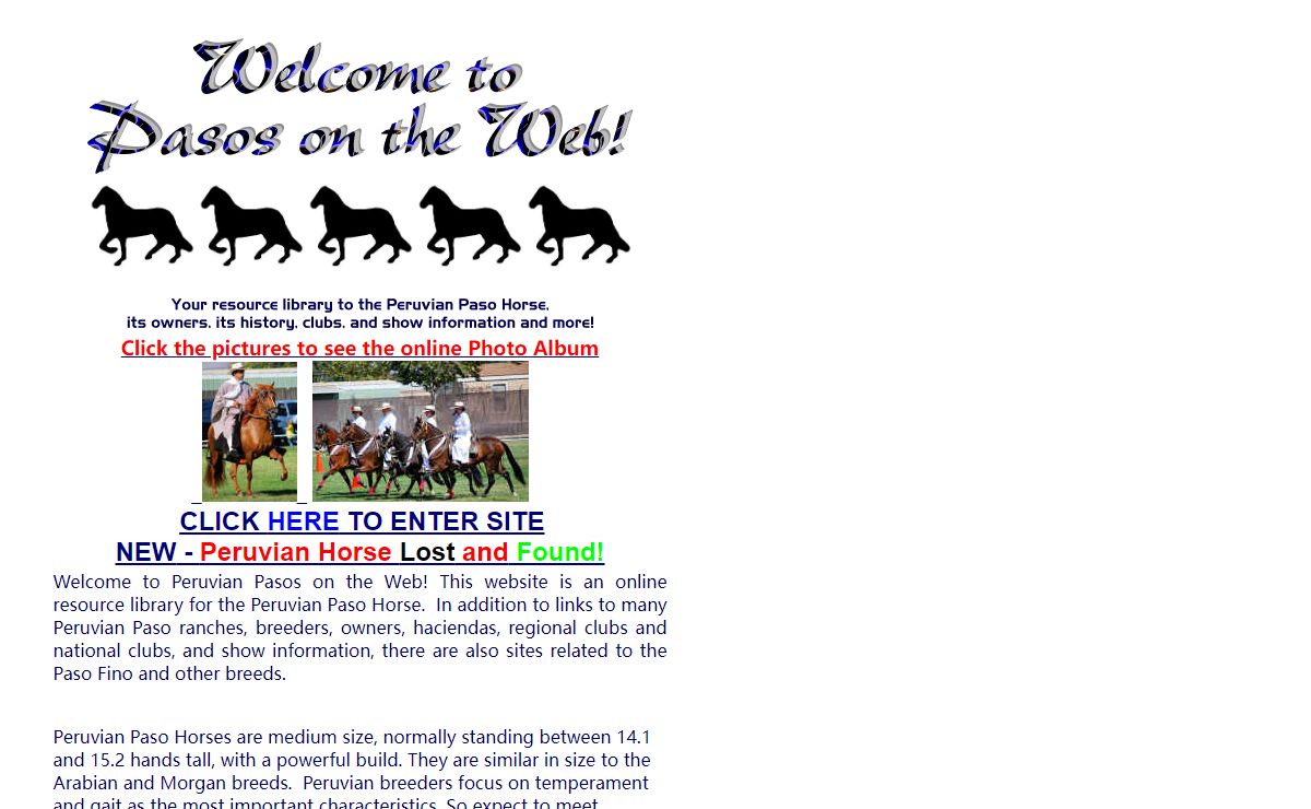 Pasos On The Web! - Peruvian Paso Horse Resource