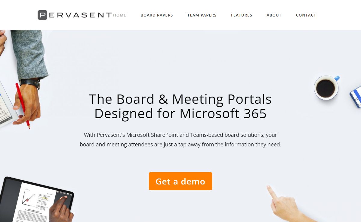 Board and Meeting Portals for Microsoft 365 - Home - Pervasent