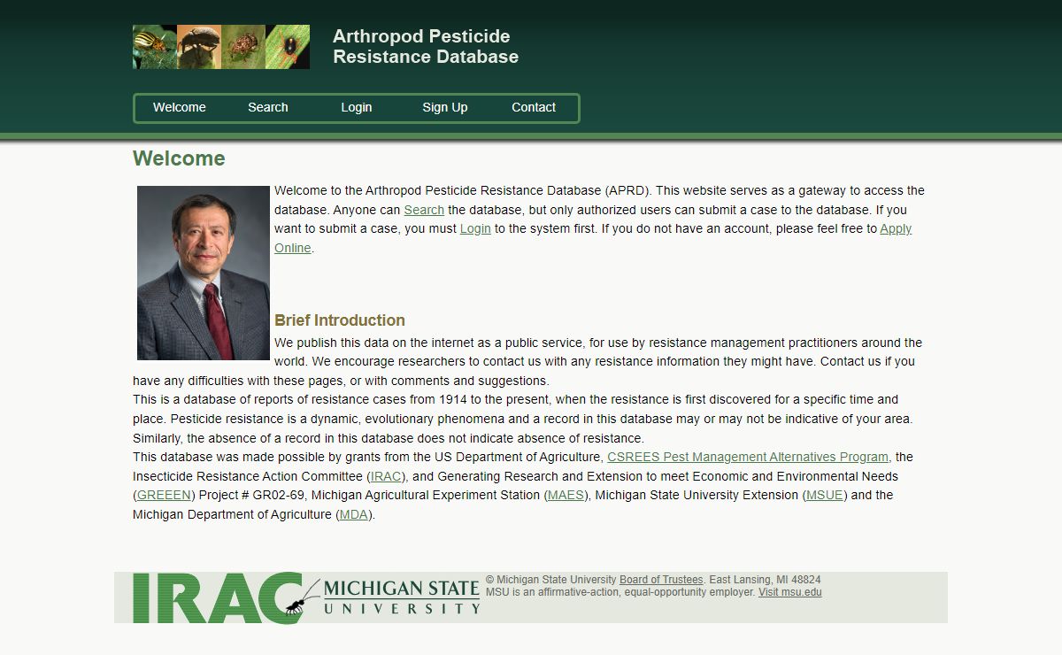 Arthropod Pesticide Resistance Database | Michigan State University