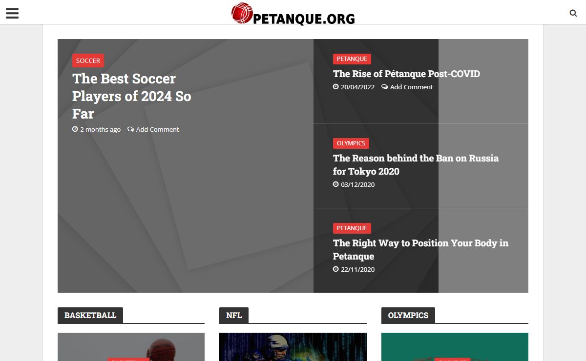 petanque.org - Sports News from All Over the World for Petanque Lovers