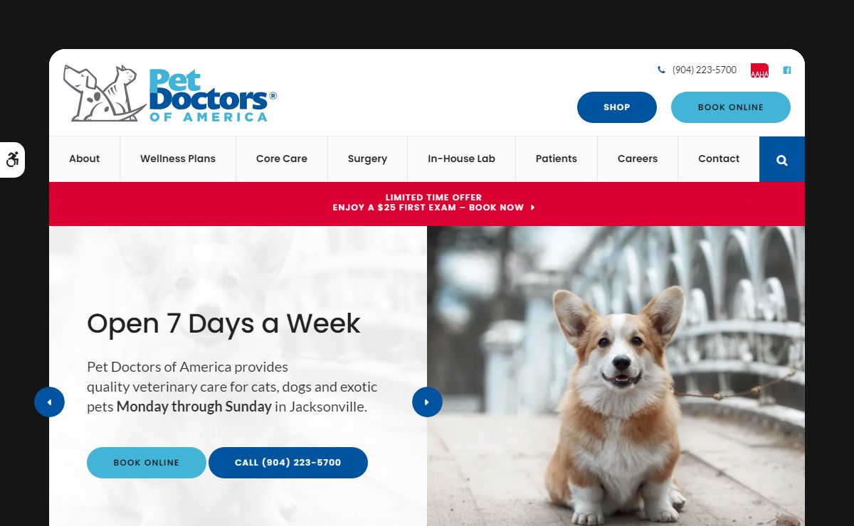Welcome to Pet Doctors of America | Jacksonville Vet | Book Online