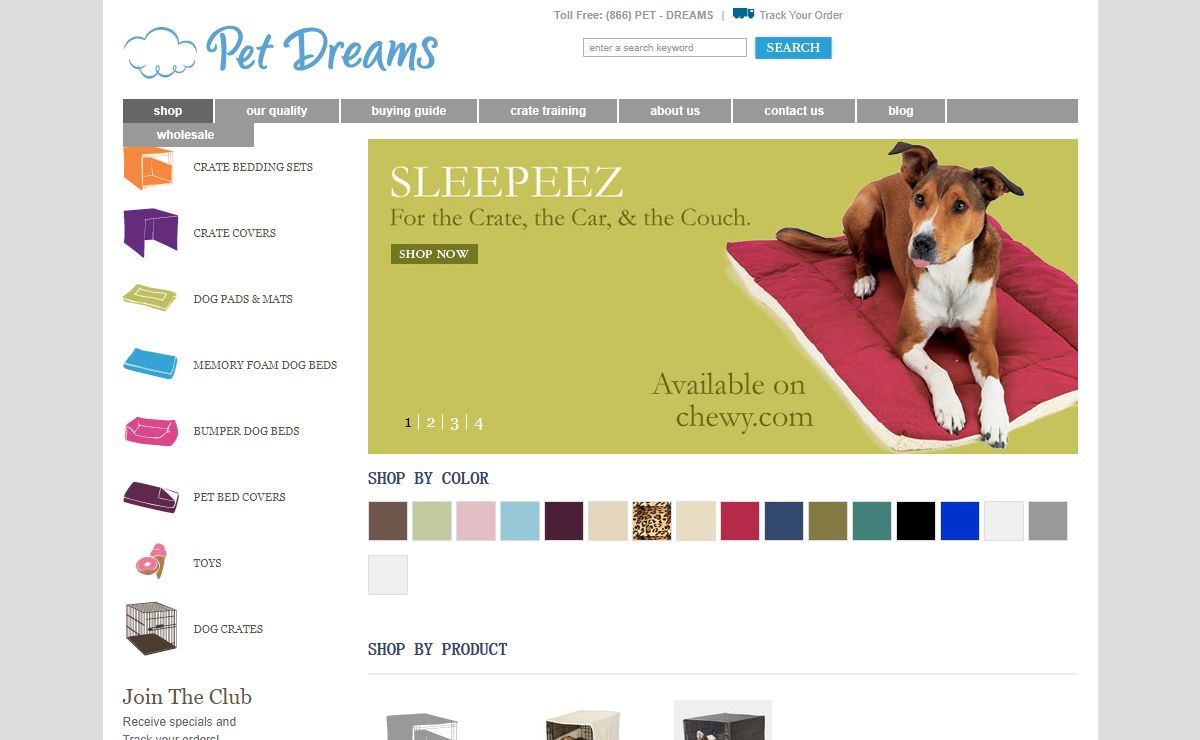 Dog Beds, Crate Covers, Crate Pads & Crate Beds | Pet Dreams