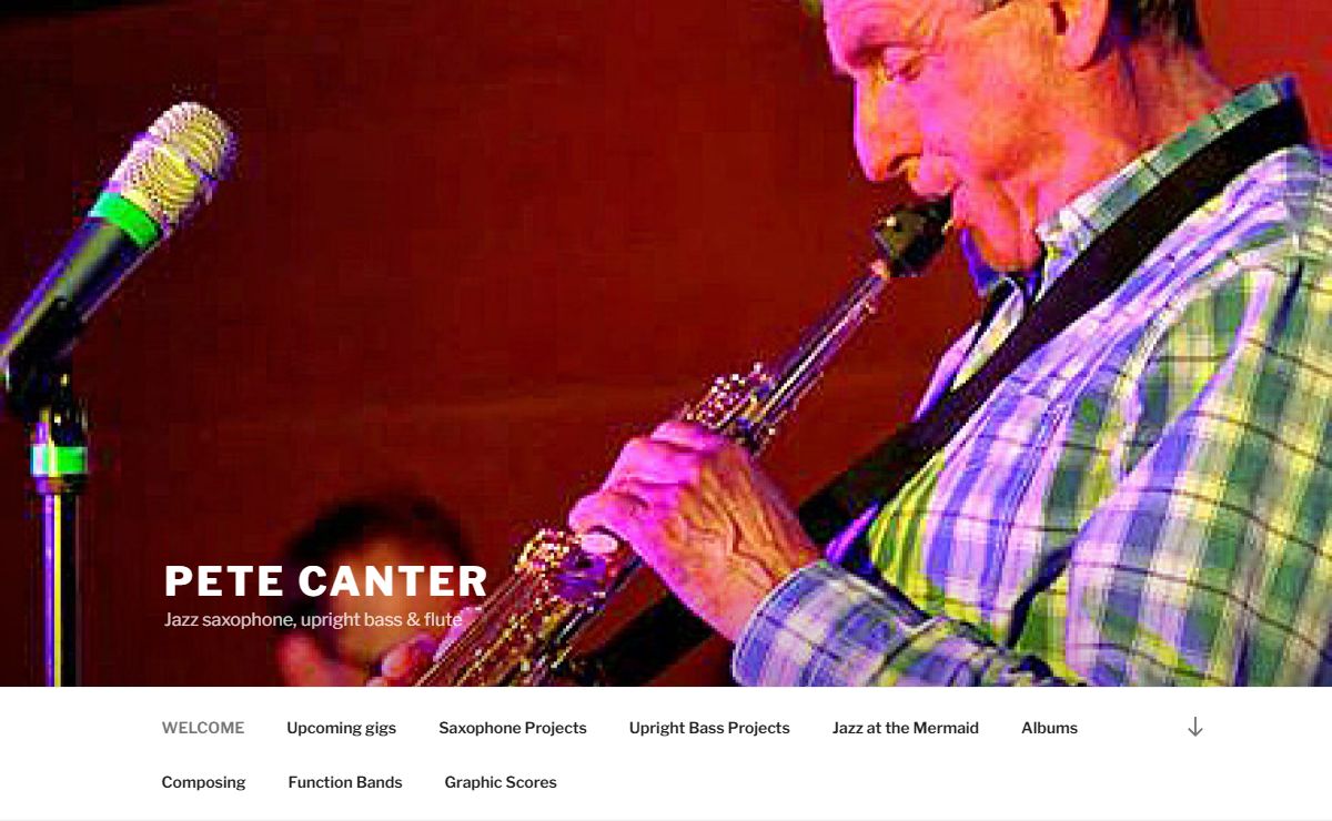 PETE CANTER – Jazz saxophone, upright bass & flute