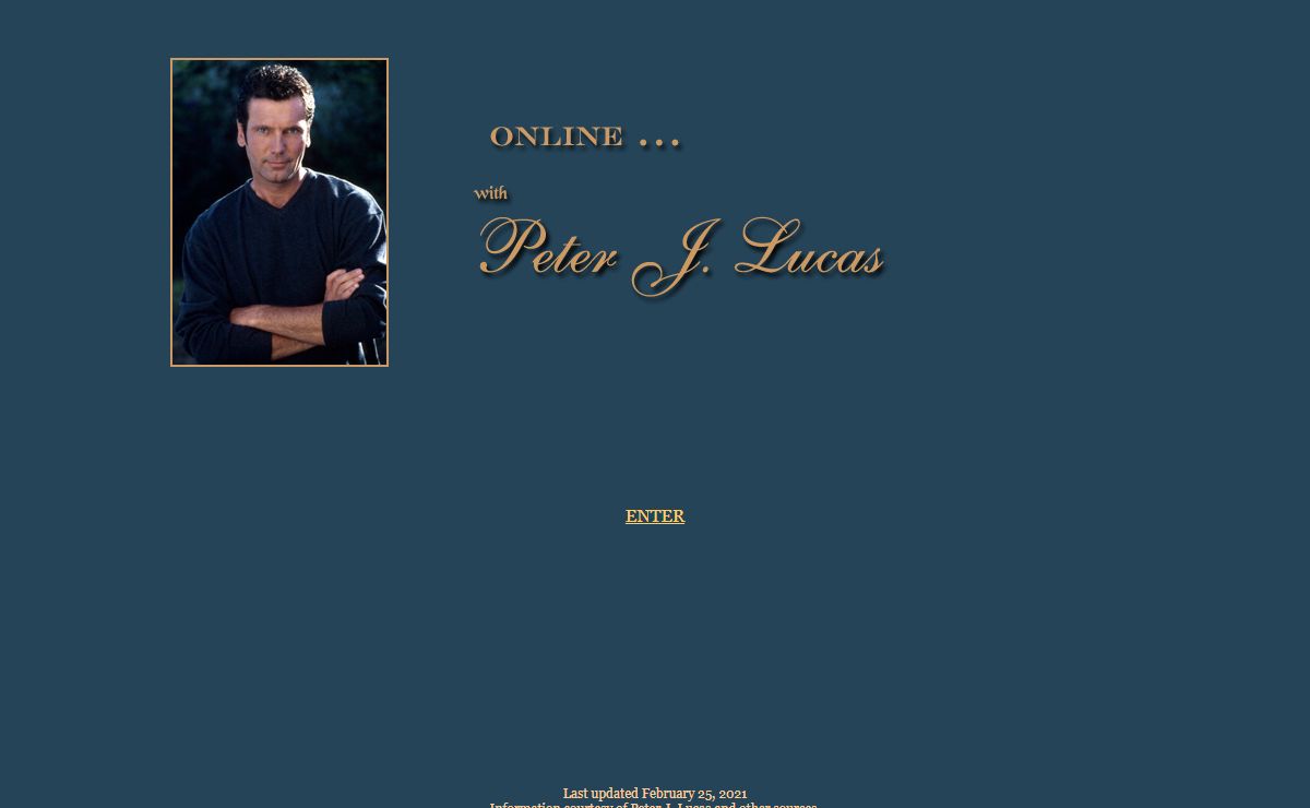 Peter Lucas' Official Web Site