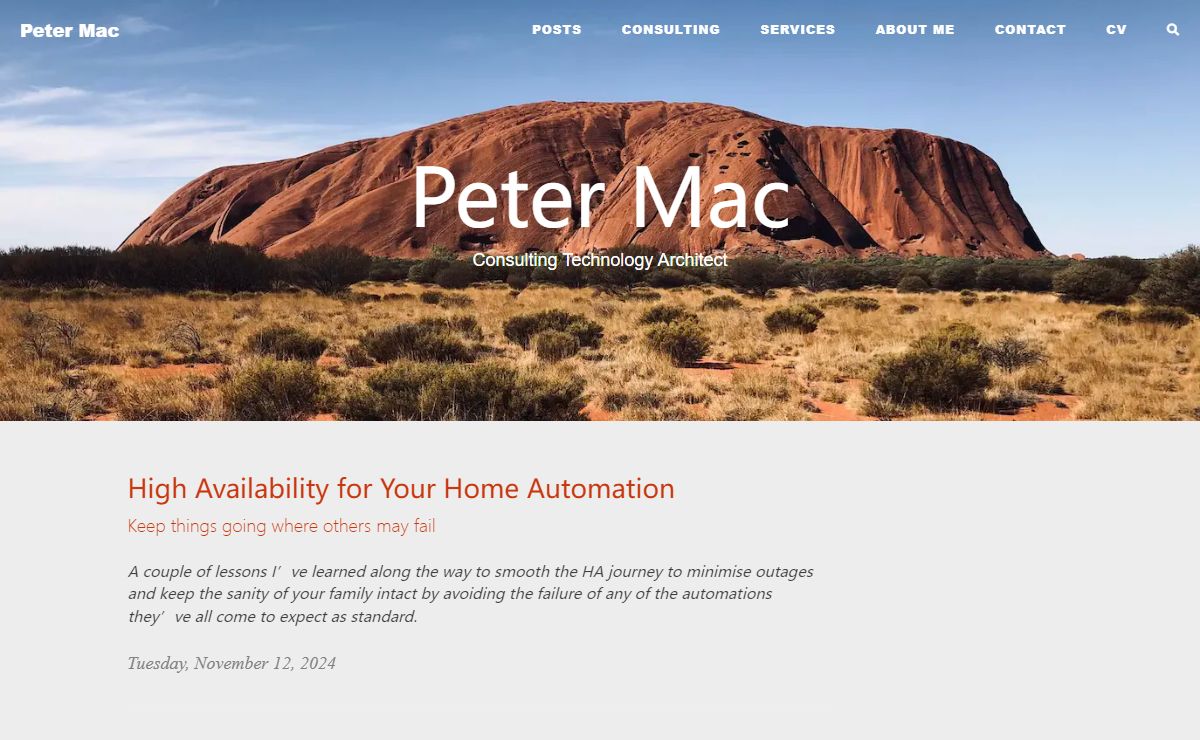 Home page | Peter Mac | Technology Architect