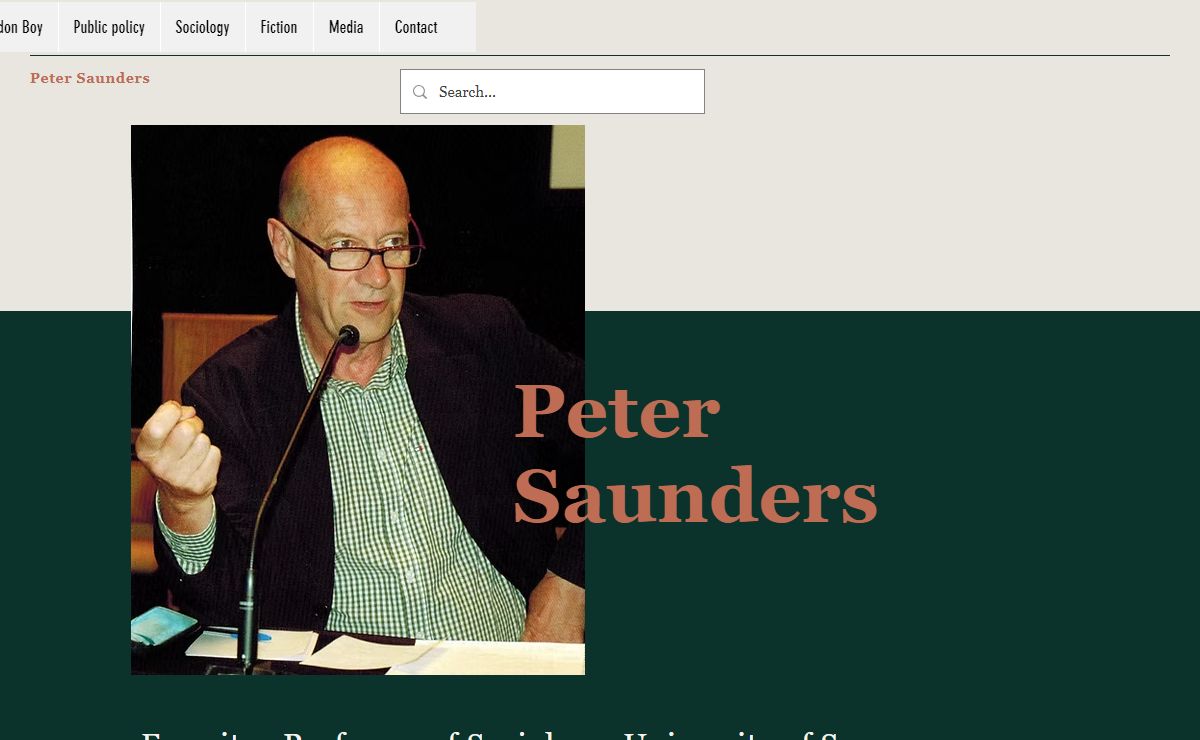Peter Saunders (UK Sociologist and writer)