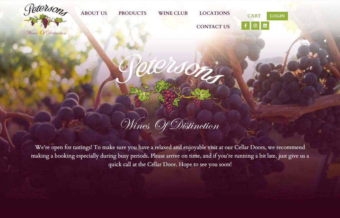 Hunter Valley Wines Vineyard - Petersons Wines