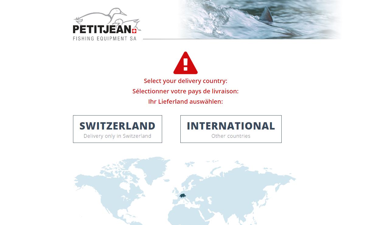 Welcome to Petitjean FISCHING EQUIPMENT SA, Fribourg, Switzerland