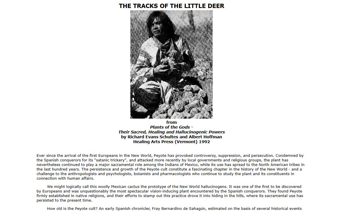 A Brief History of Peyote
