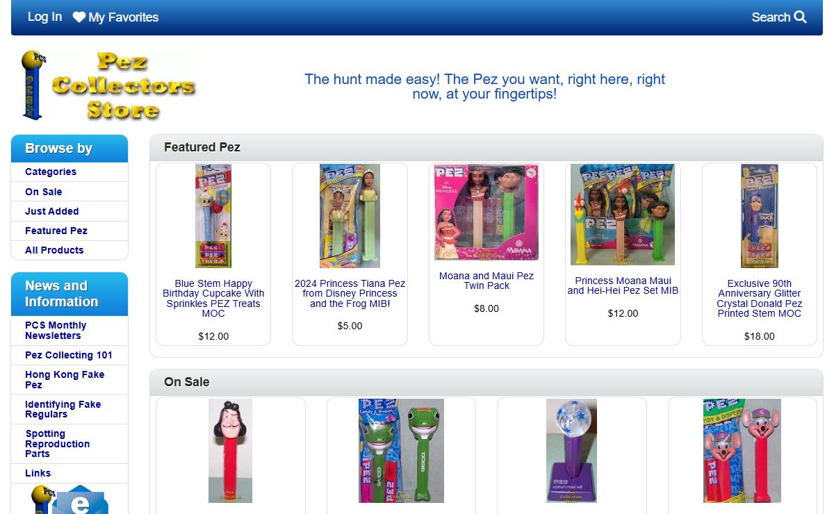 Pez Collectors Store, The Ultimate Pez Shopping Site!