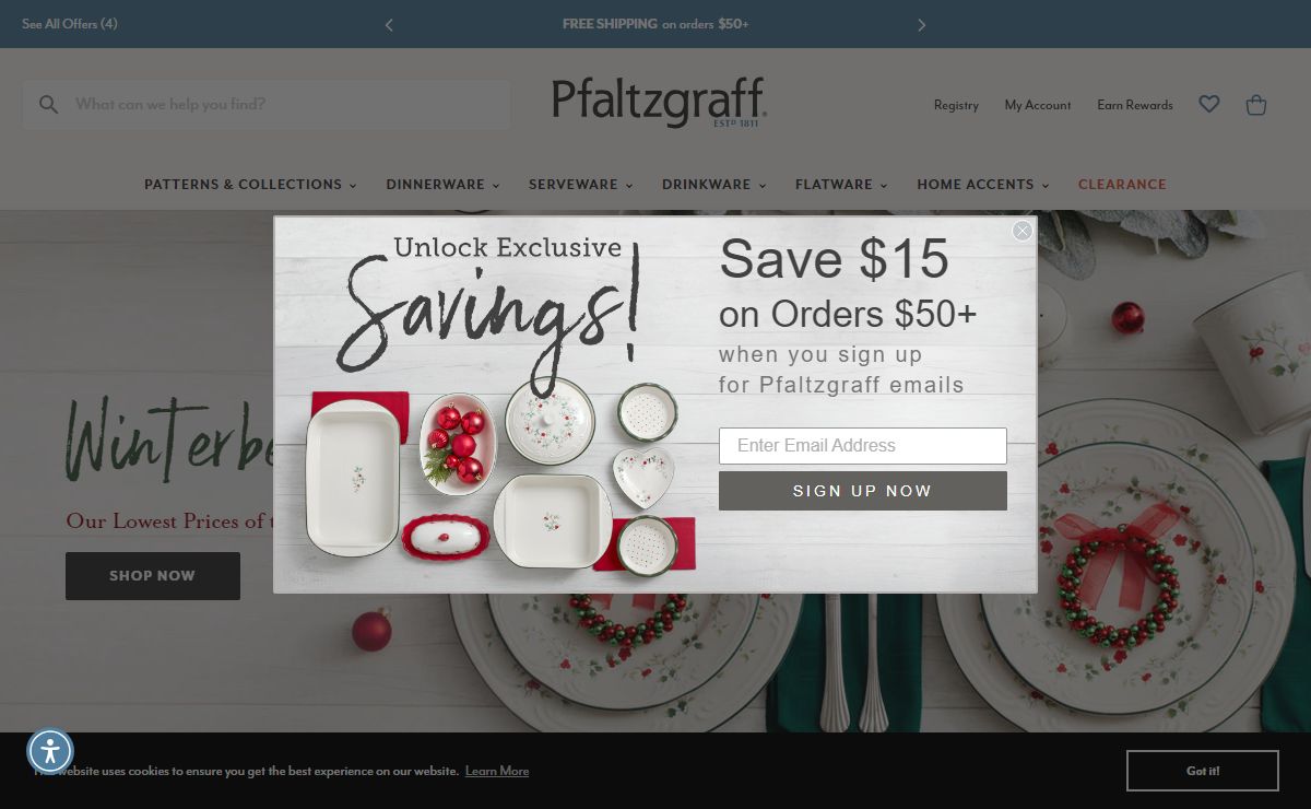 Pfaltzgraff - Shop Dinnerware, Serveware, Drinkware, Flatware ...
