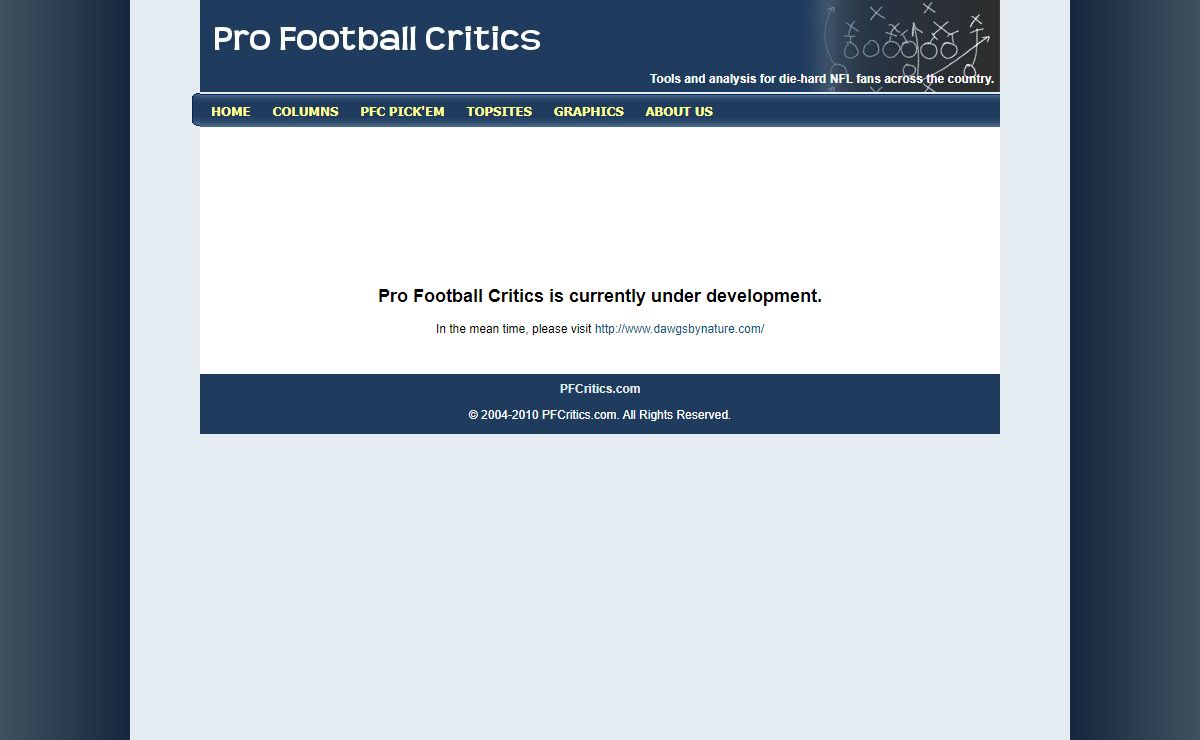 Pro Football Critics - Tools and Analysis for Die-Hard NFL Fans