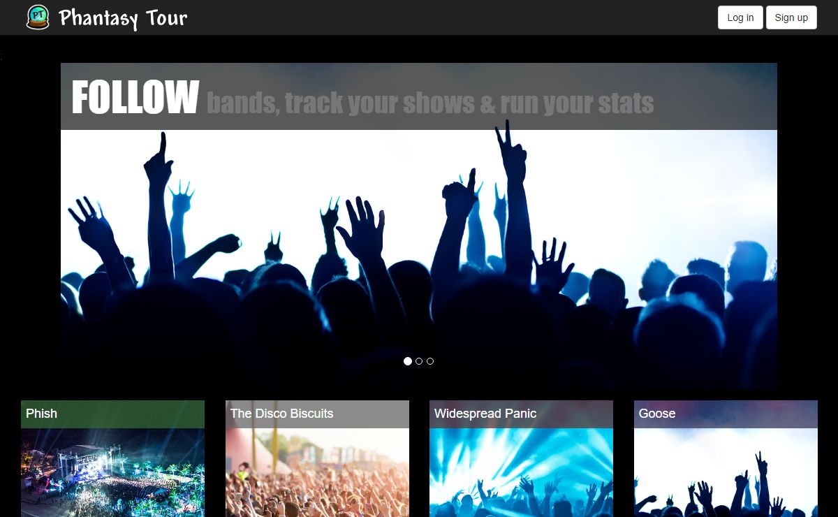 Jam band concerts, tour dates, setlists, stats, games and discussion - Phantasy Tour