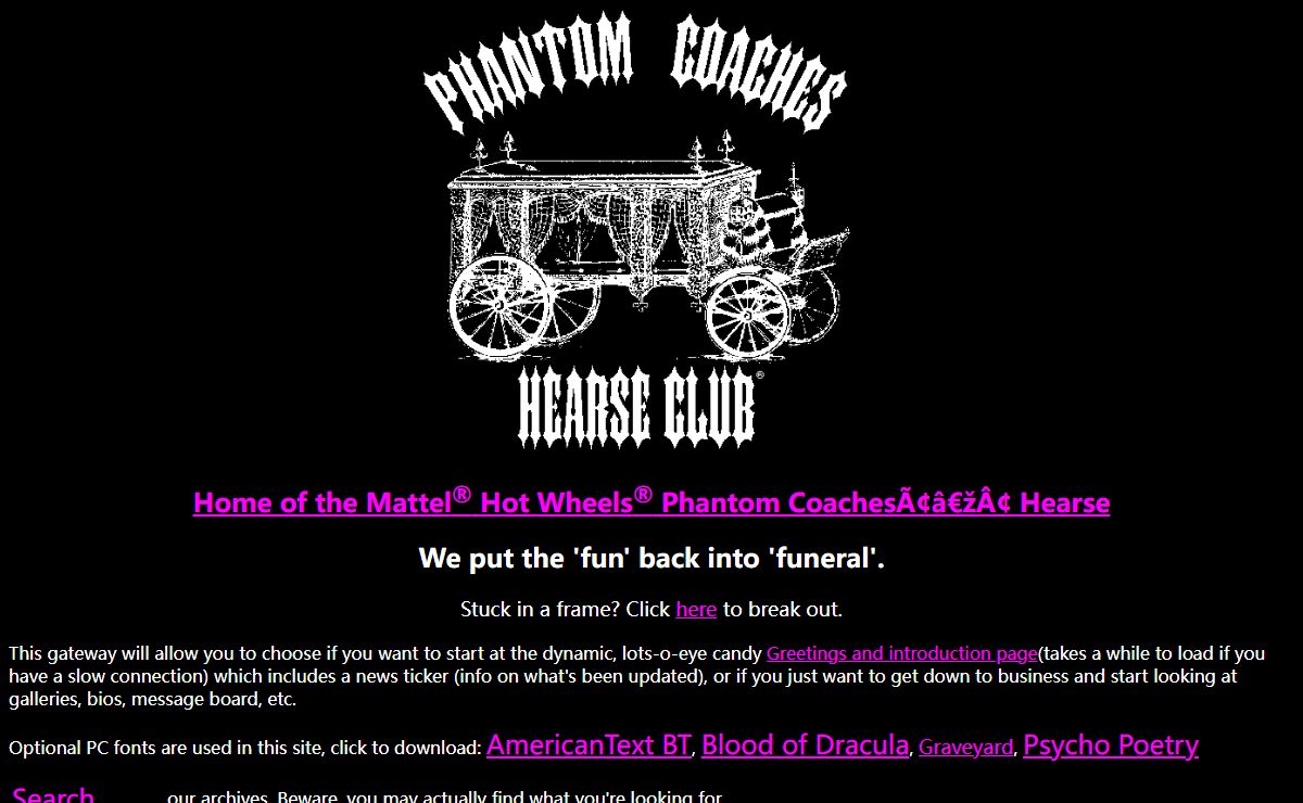 Phantom Coaches Hearse ClubÃ‚Â®