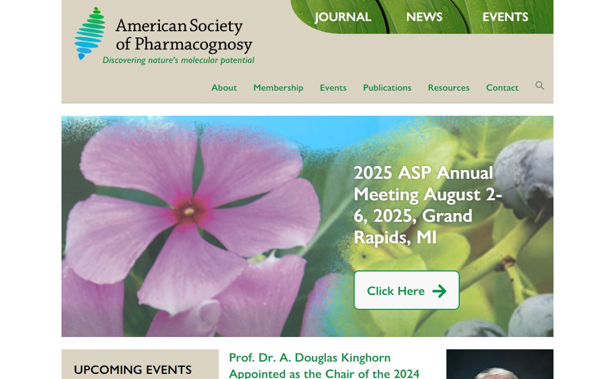 The American Society of Pharmacognosy – Discovering nature’s molecular potential