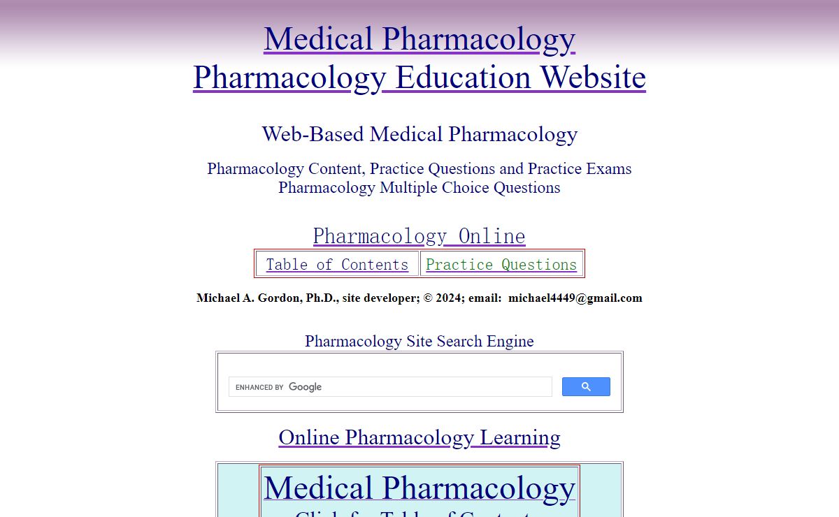 Medical Pharmacology