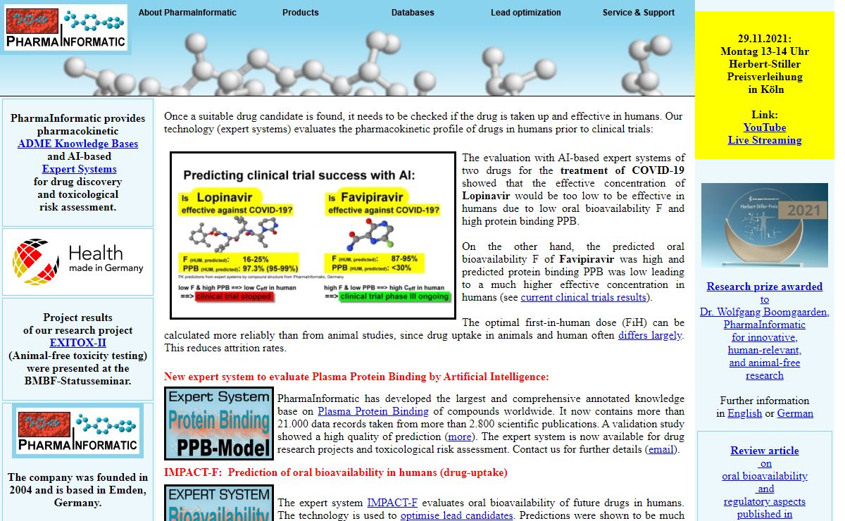 PharmaInformatic Homepage
