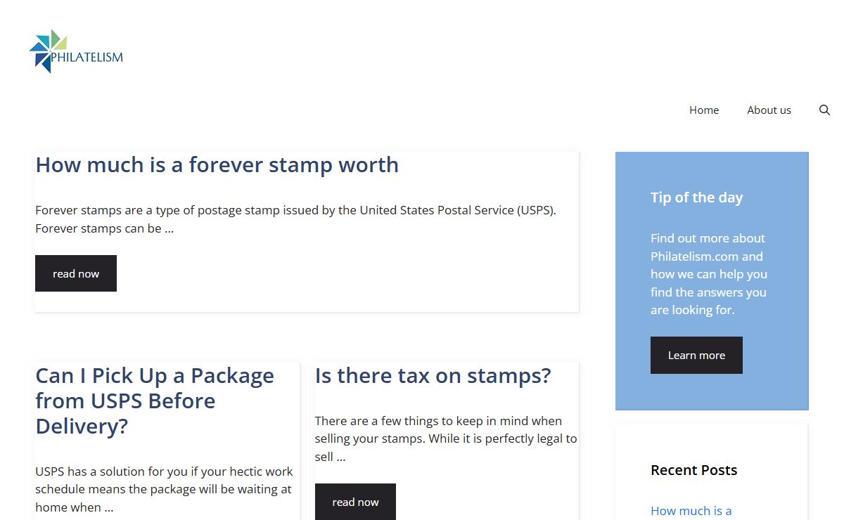 Stamps database and Philately