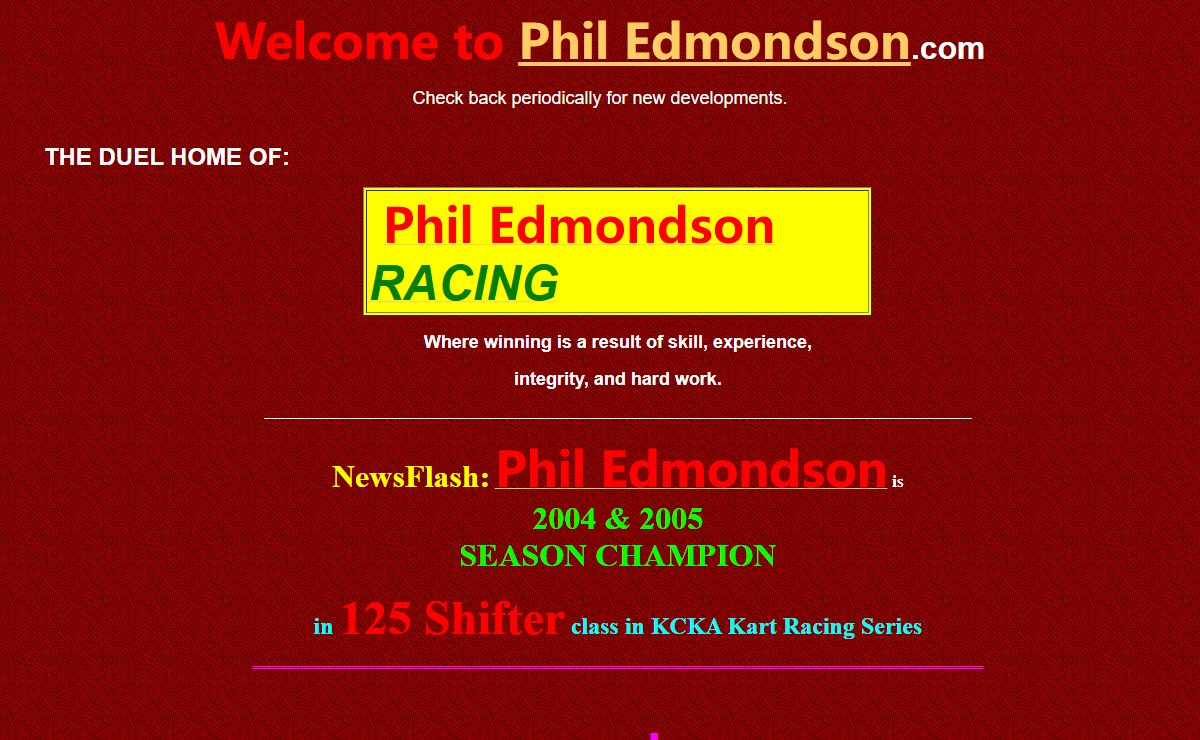 Phil Edmondson.com Duel Home