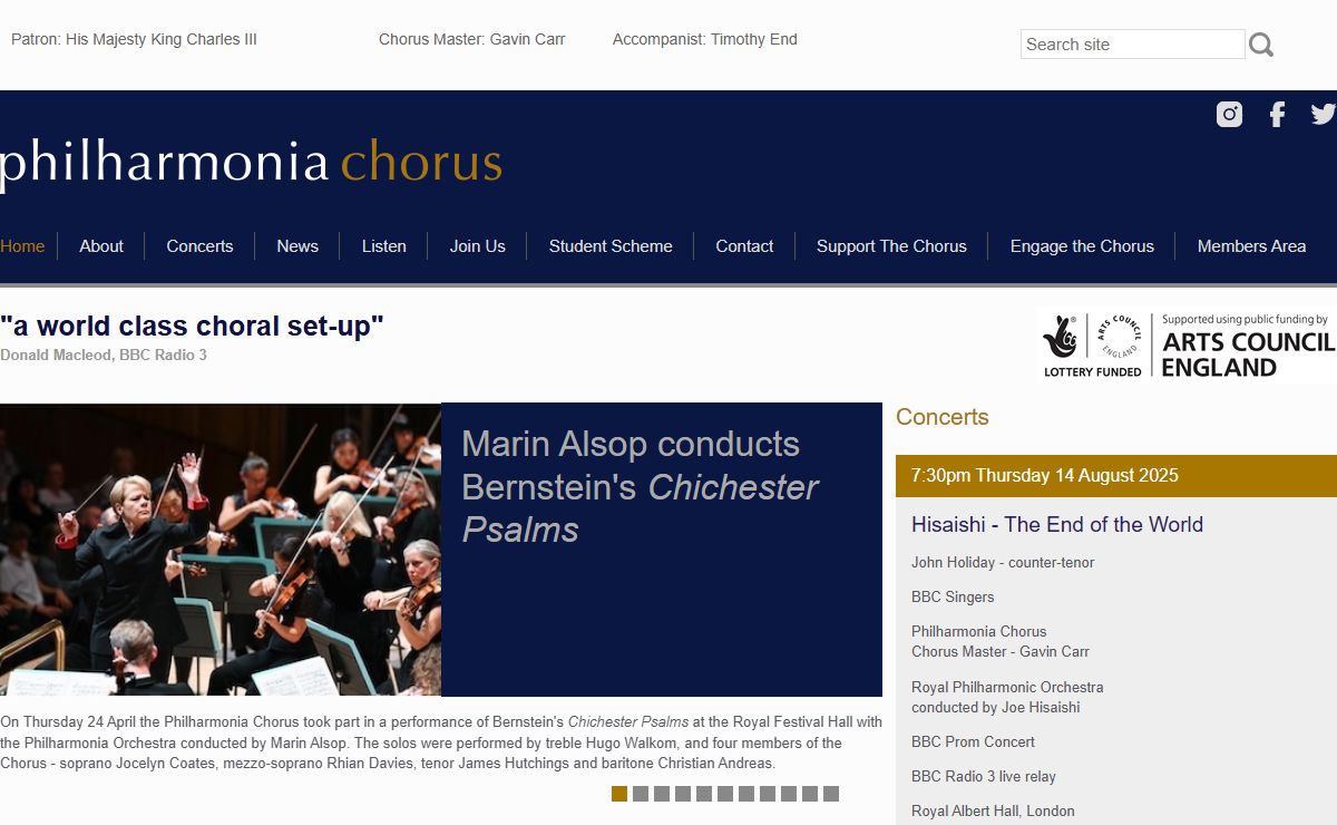 Home :: Philharmonia Chorus
