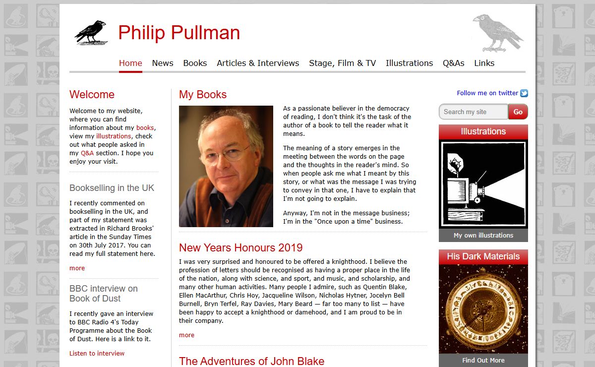 Philip Pullman - Welcome