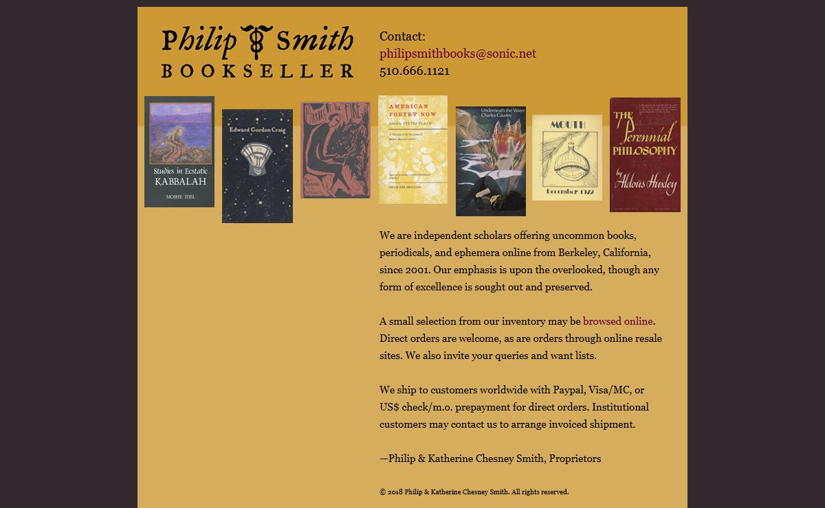 Philip Smith, Bookseller