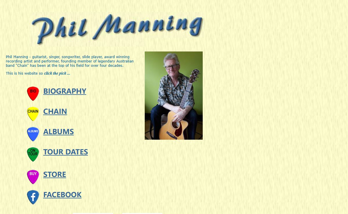 Welcome to the Phil Manning Homepage