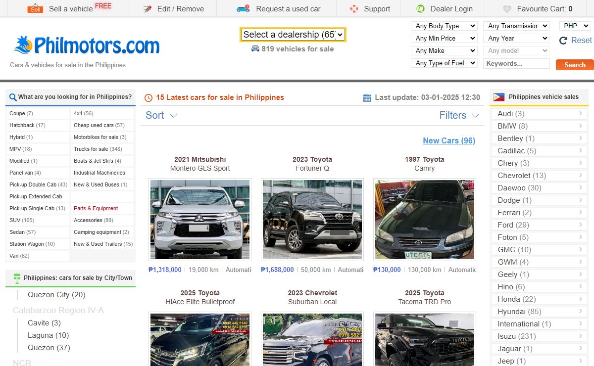 Philmotors - New & used cars for sale in the Philippines | Second hand cars classifieds