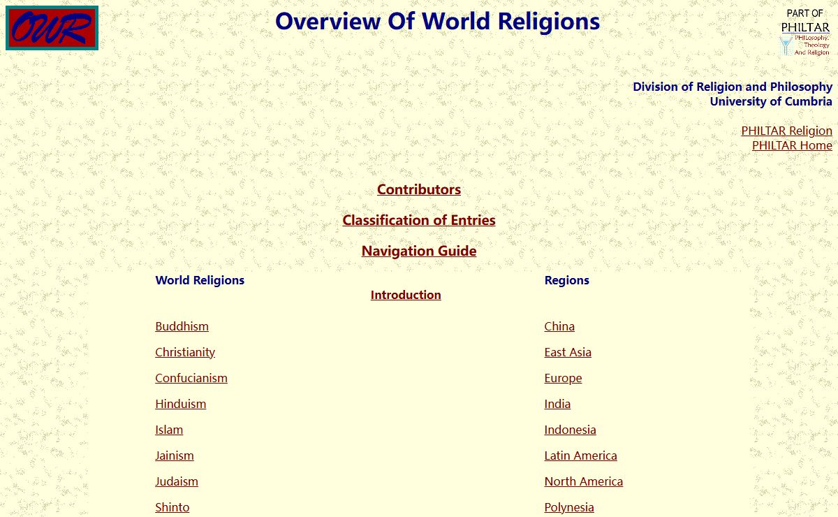 Overview of World Religions Project