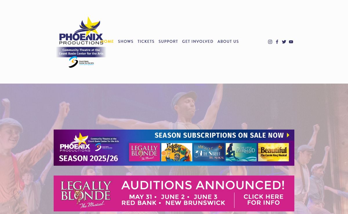 Phoenix Productions | Community theatre at the Count Basie Center for the Arts