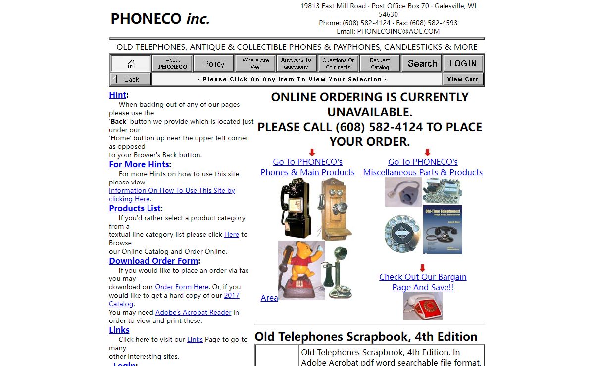 PHONECO Antique phone, collectible telephone, old telephone