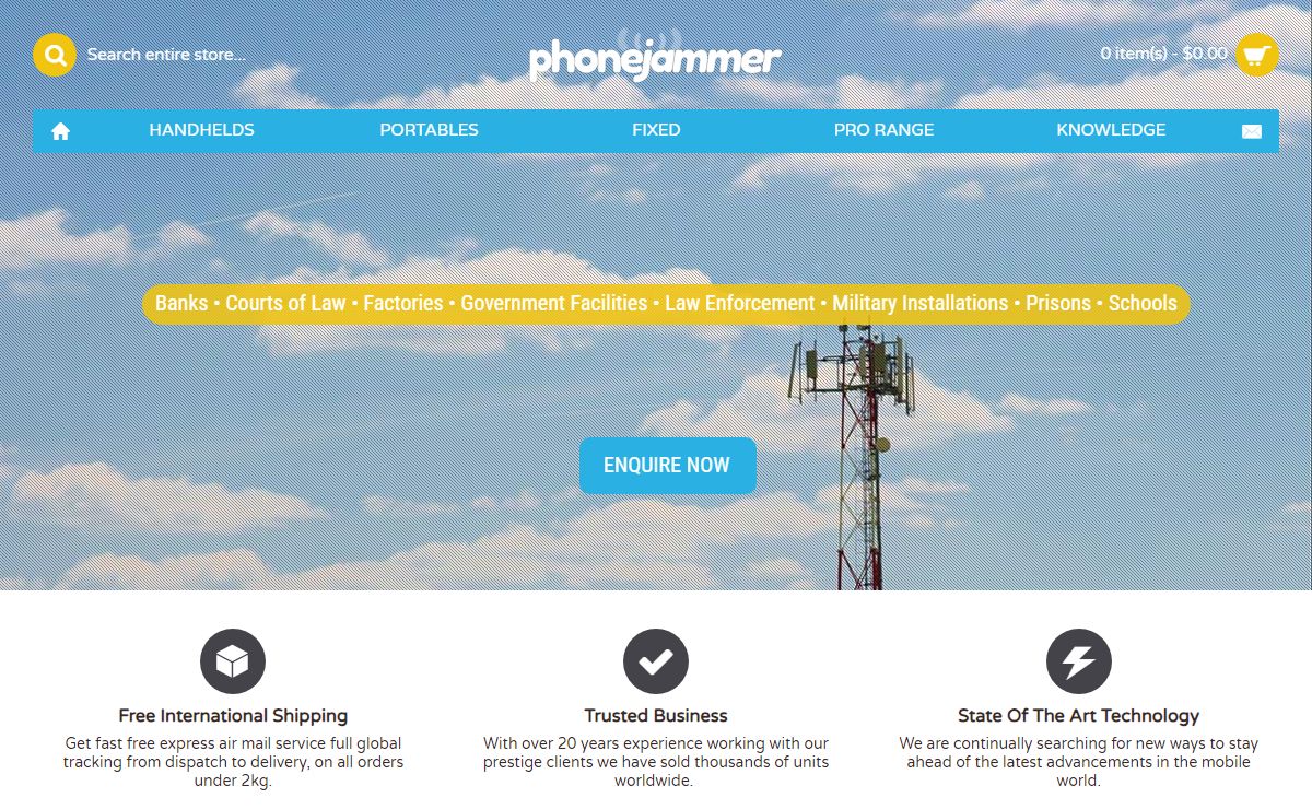 Mobile Cell Phone Jammer Specialists | Online Store