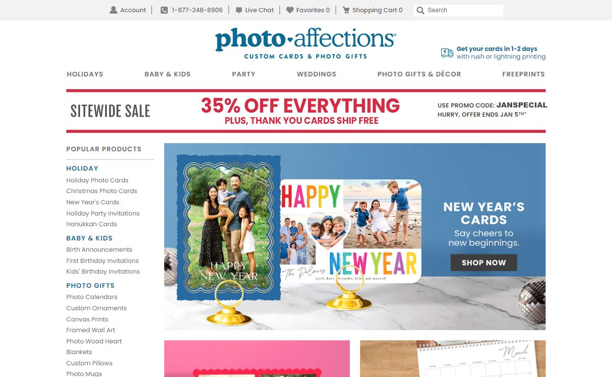 PhotoAffections | Birth Announcements, Holiday Cards, Photo Prints & More