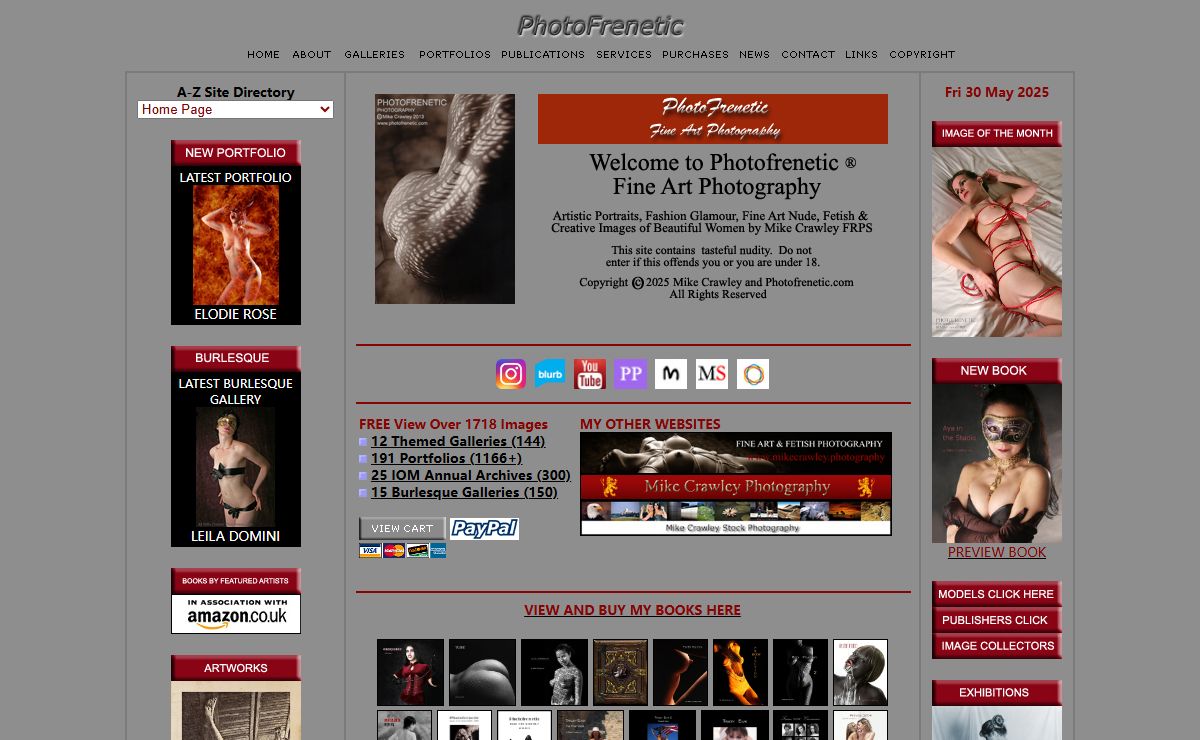 Photofrenetic Fine Art, Nude, Figure, Erotic, Fetish, Fashion, Portrait and Glamour Photography by Mike Crawley - Home Page