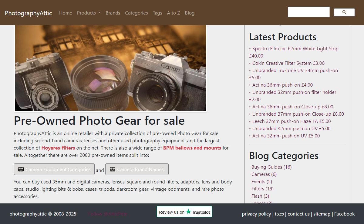 PhotographyAttic Second Hand Camera Equipment Retailer