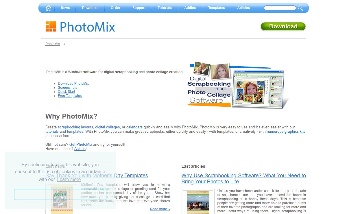 Digital Scrapbooking and Photo Collage Software - 1000+ Free Templates - PhotoMix - Scrapbooking and Collage Software
