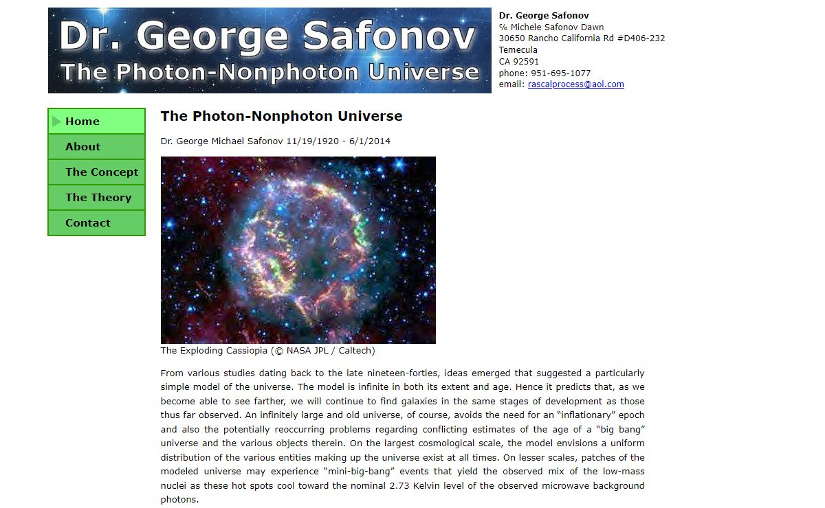The Photon-Nonphoton Universe