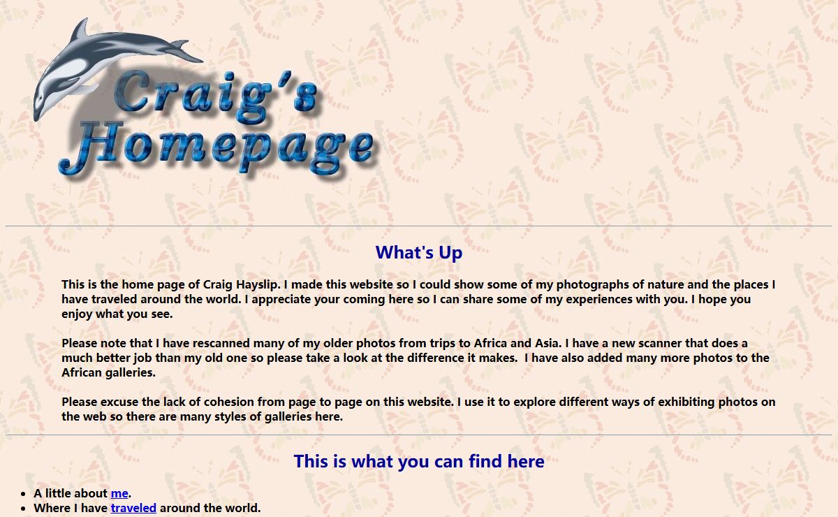 Craig Hayslip's Homepage