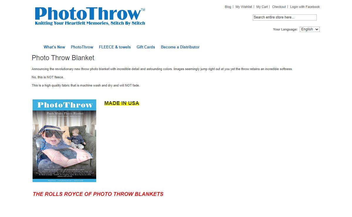 PhotoThrow Custom KNIT photo blanket Photo Blankets | Personalized Gifts | Picture Blankets| Photo Throw