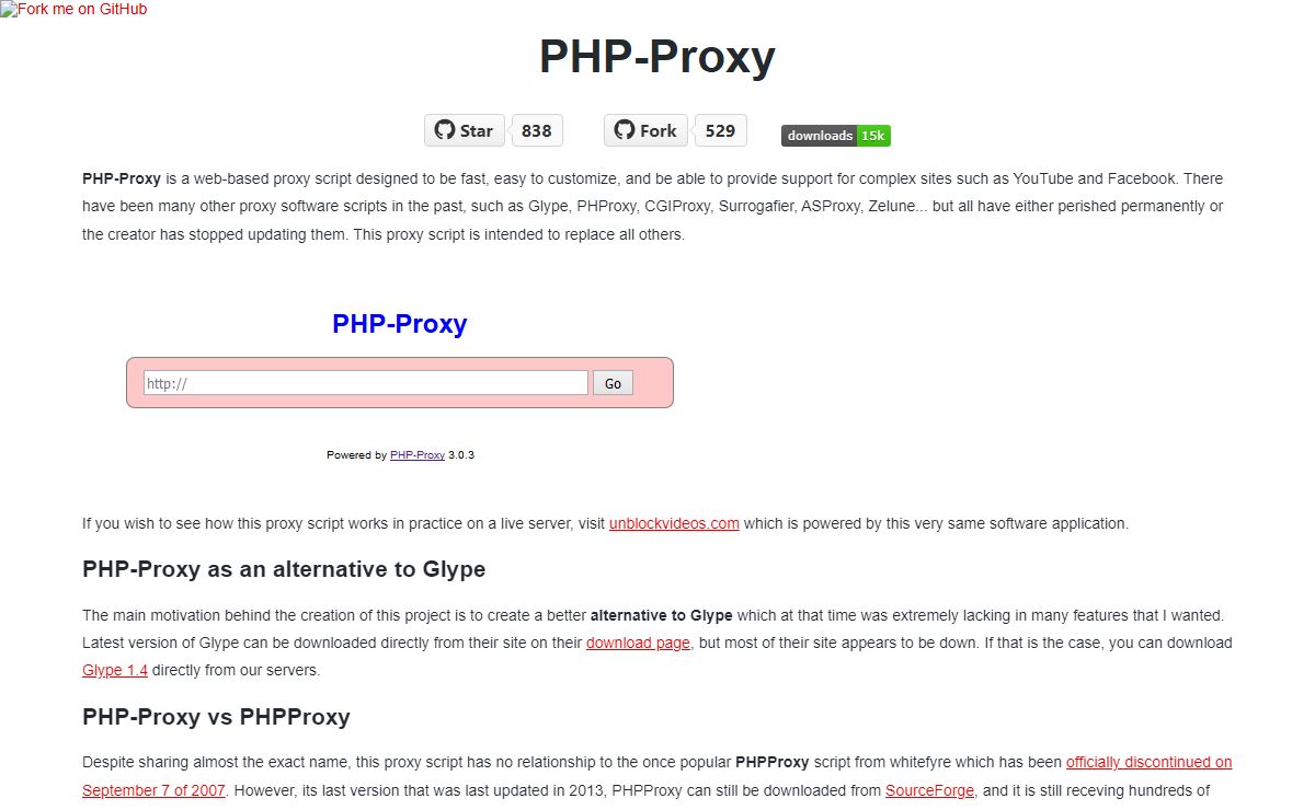 PHP Web Proxy Script - A simple and free alternative to Glype