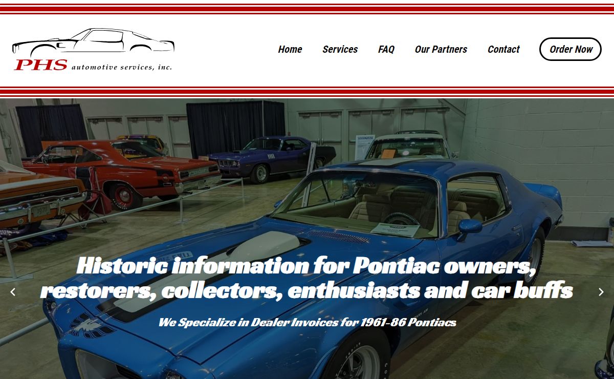 Historic Information for Pontiac Owners, Collectors, and Restorers