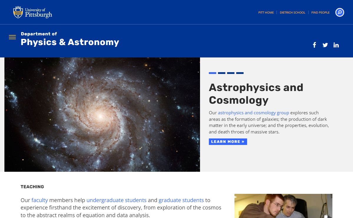 Physics & Astronomy | University of Pittsburgh