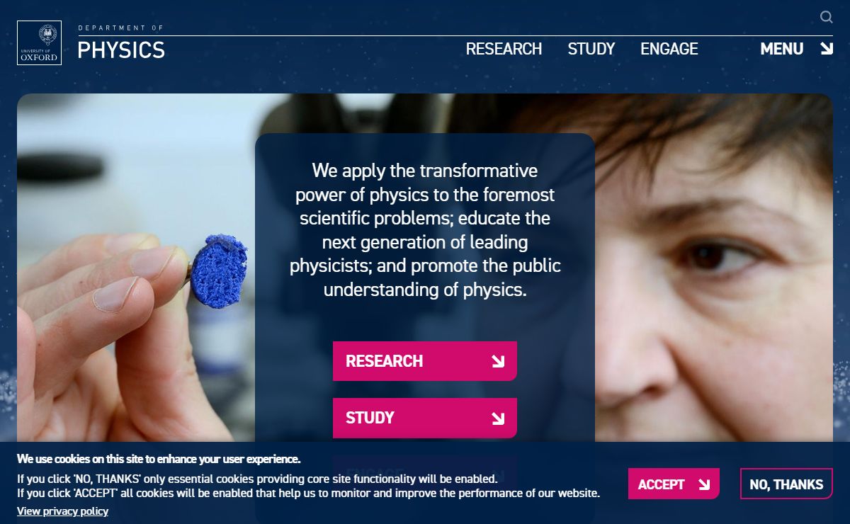 Department of Physics - Oxford University | University of Oxford Department of Physics