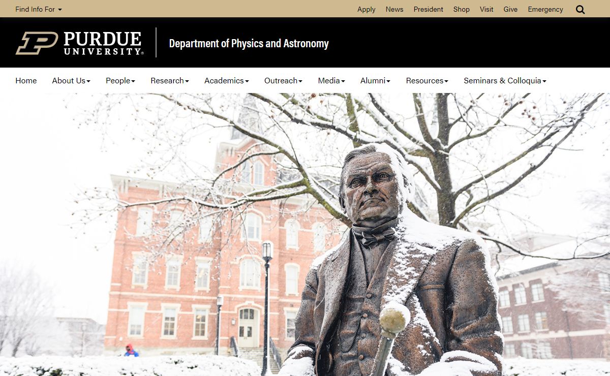 Department of Physics and Astronomy: Purdue University